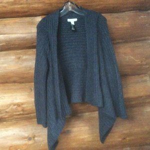 Forever 21 Blue Open Front Mohair Blend Classic Capsule Wardrobe Cardigan Medium